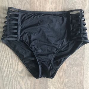 High Wasted Black Bathing Suit Bottoms